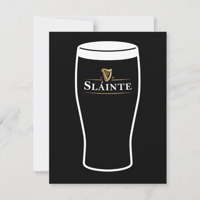 Slainte St Patricks Day Beer Card Julkort (Framsida)