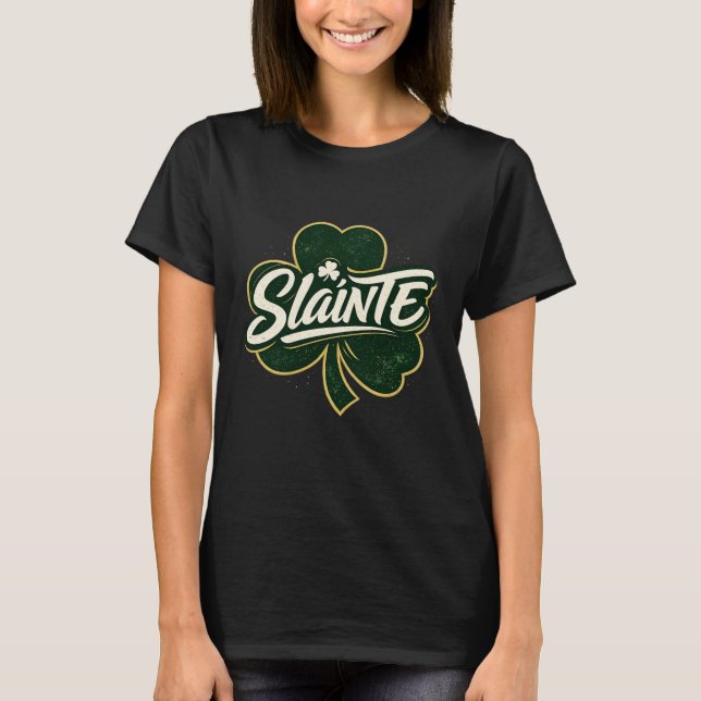 Slainte - St Patrick's Day T Shirt (Framsida)