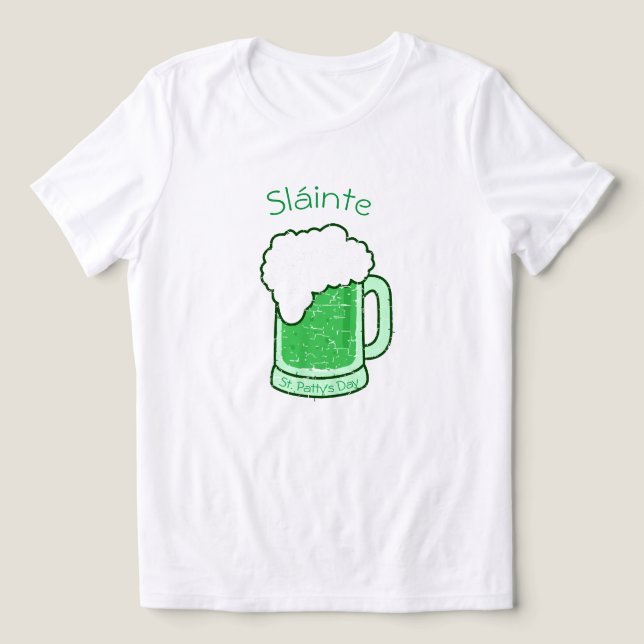 Sláinte St. Patty's Day Irish Helgdag T Shirt (Design Framsida)