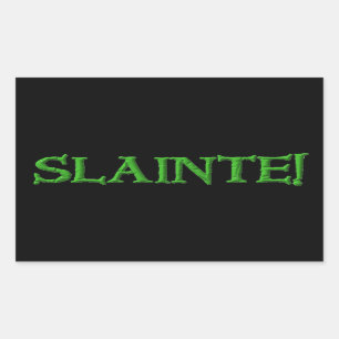 Slainte svarta rektangulära klistermärken