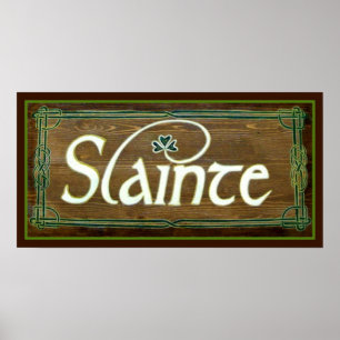 Slainte ~ till din vård- dag för lyckligSt. Poster