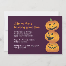 Slakpumpor roligt Halloween-inbjudan Inbjudningar