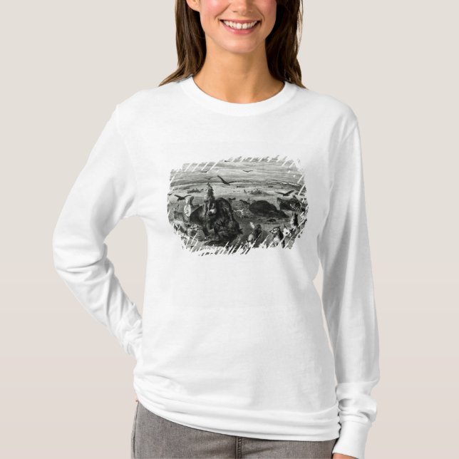 Slakt av bufflar på slättarna t-shirt (Framsida)