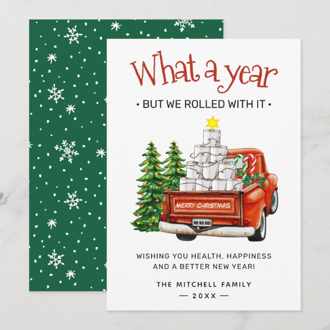 Slakt fram till 2024: Komiskt årsslut Julkort (Fram/baksida)