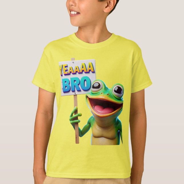 Slakt Froglet med ett tecken T Shirt (Framsida)