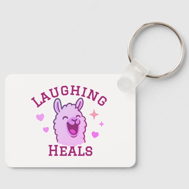 Slakt Heals Cute Llama Keychain Nyckelring (Framsida)