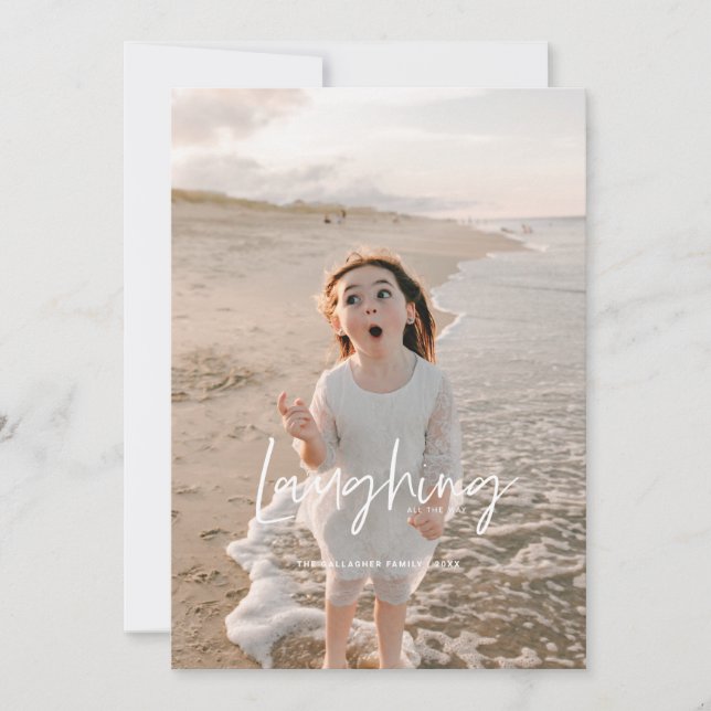 Slakt hela vägen vit julkort (Framsida)