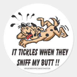 Slakt Hund 1 Runt Klistermärke