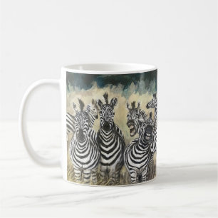 Slaktande Zebra - ett billigt hjärta Kaffemugg