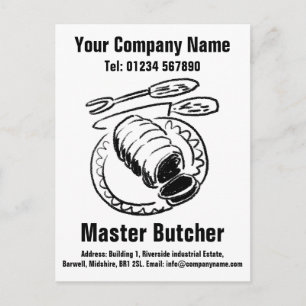 Slaktardesign att anpassa. Master Butcher Vykort