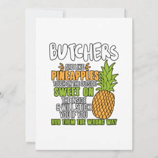 Slaktare är som ananas. julkort