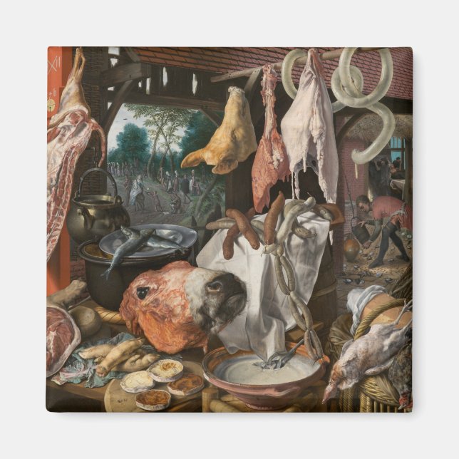 Slaktare (av Pieter Aertsen) Magnet (Framsidan)