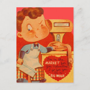 Slaktare Funny Valentine Card Helg Vykort