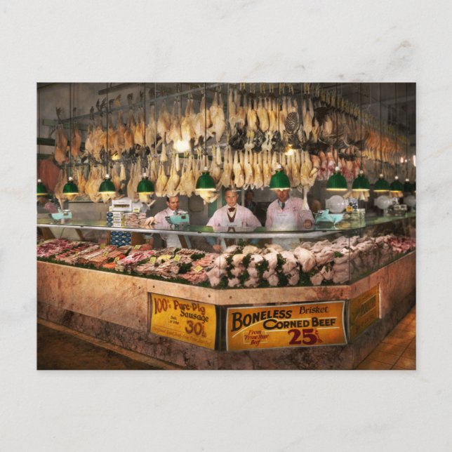 Slaktare - Hookad på kyckling 1931 Vykort (Framsida)