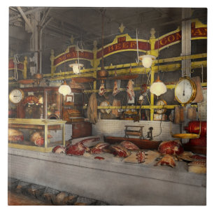 Slaktare - Köttkalas 1926 Kakelplatta