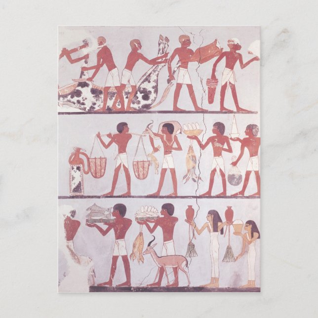 Slaktare och tjänare som transporterar vykort (Framsida)