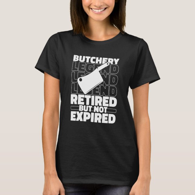 Slaktare Pensionerad - Köttstyckning T Shirt (Framsida)