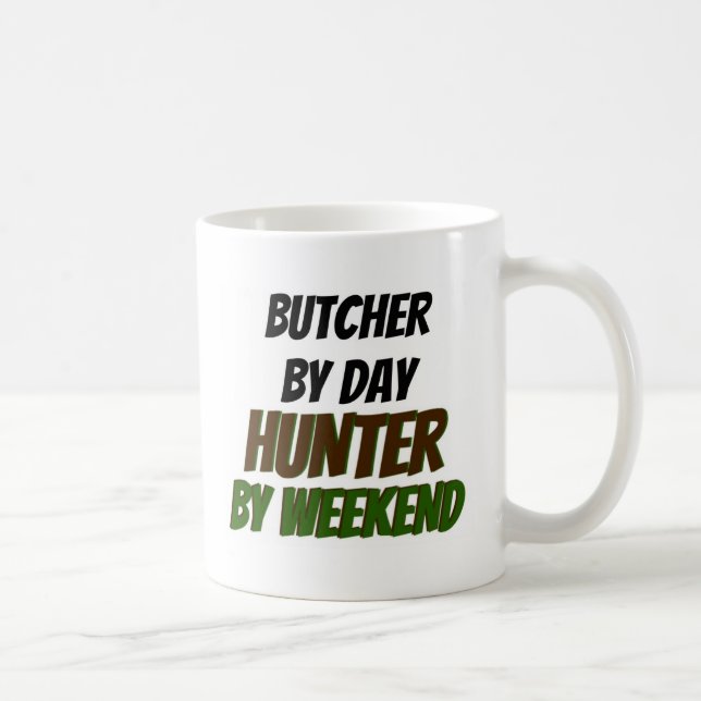 Slaktare per dag Hunter per Helg Kaffemugg (Höger)