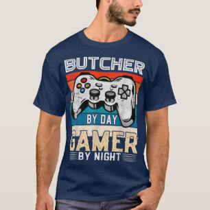 Slaktare per dag-spelare efter kvällsvideospel flä t shirt
