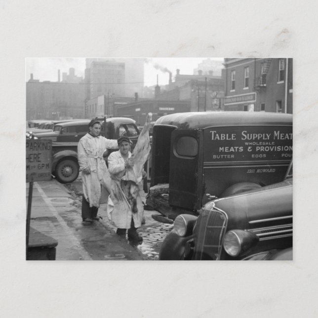 Slaktare Shop Boys, 1938 Vykort (Framsida)