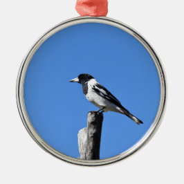 SLAKTAREFÅGEL PÅ EN POSTA I LANTLIGA AUSTRALIEN JULGRANSPRYDNAD METALL