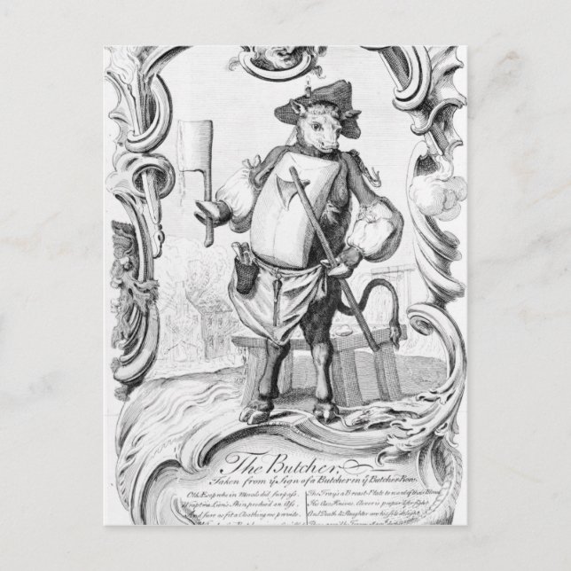 Slaktaren, publicerad 1746 vykort (Framsida)