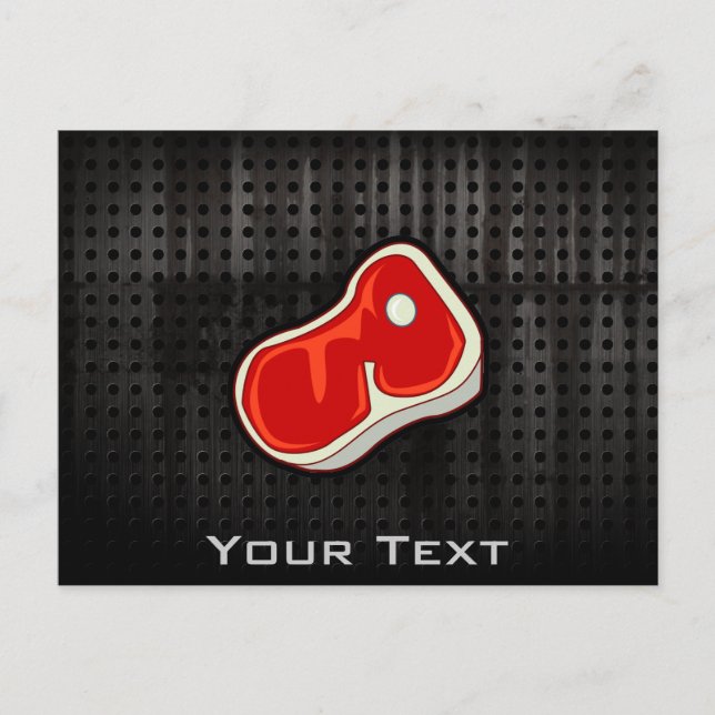 Slaktarstek; svart vykort (Framsida)