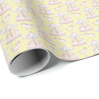 Slaktavfall av typen "Whimsisel Carousel Gift Wrap Presentpapper
