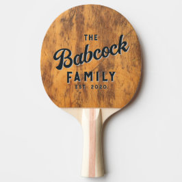 Slaktbänk Retro Familjenamn & År Pingisracket