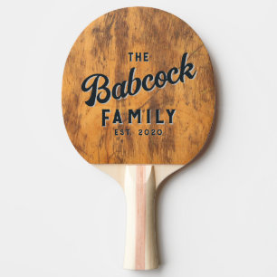 Slaktbänk Retro Familjenamn & År Pingisracket