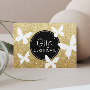 Slaktcertifikat för lyxgåvor från Guld Glitter Rabattkort