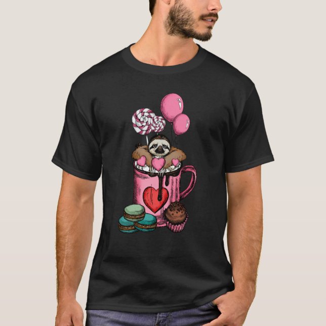 Slaktdjur i Kaffe Kopp Mugg Valentine V-dagskuren T Shirt (Framsida)