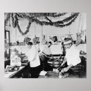 Slakteri, 1895. Vintage foto Poster