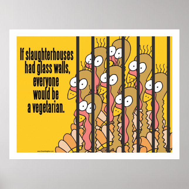 Slakterier - Vegetarian, Vegan Poster (Framsidan)