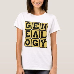 Släktforskning studie av stamträd tee shirt