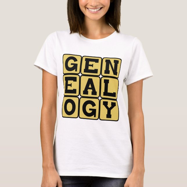 Släktforskning studie av stamträd tee shirt (Framsida)