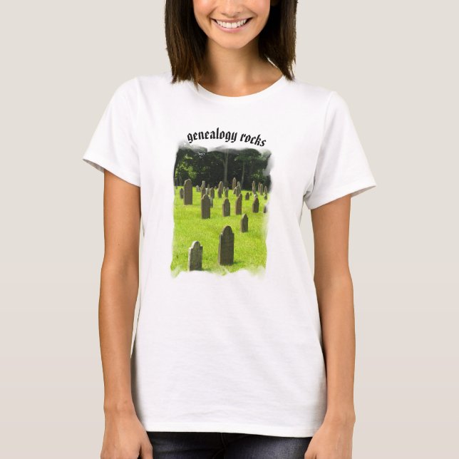 Släktforskning vaggar den grundläggande t shirt (Framsida)