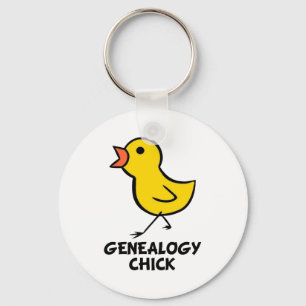 Släktforskningchick Keychain Nyckelring