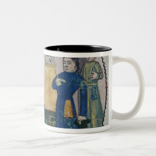 Släktforskningen av Charles V och Charles VI Två-Tonad Mugg