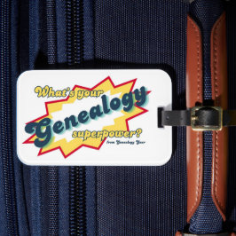 Släktforsknings superkraft bagagebricka