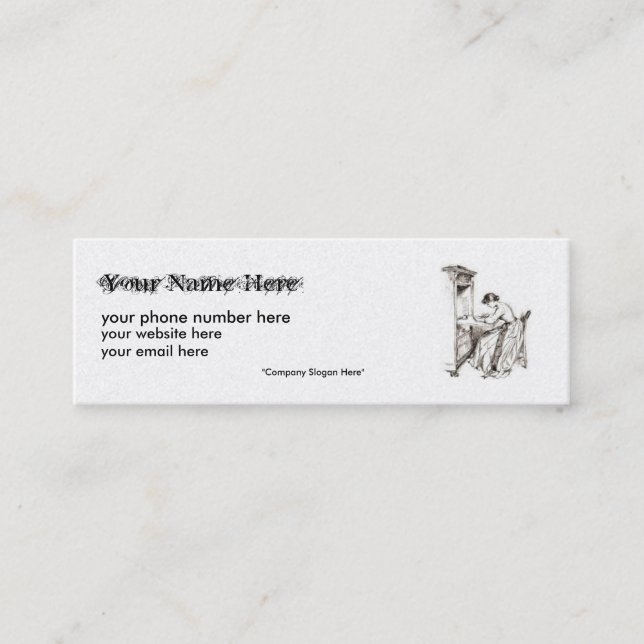 Släktforskningvisitkort,… Mini Visitkort (Framsida)