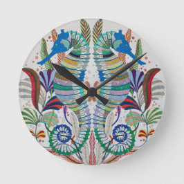 Slakthästar, akrylväggsklock rund klocka