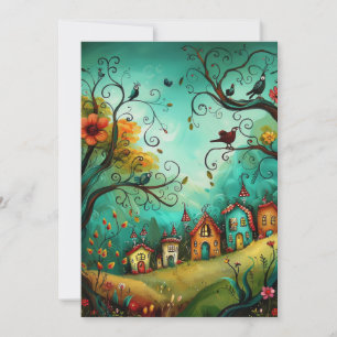 Slakthus Illustration Stil Hej Platt Kort