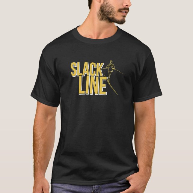 Slaktning av slackline och slackline ut t shirt (Framsida)