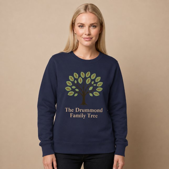 Släktträd med födelseår t shirt (Skapare uppladdad)