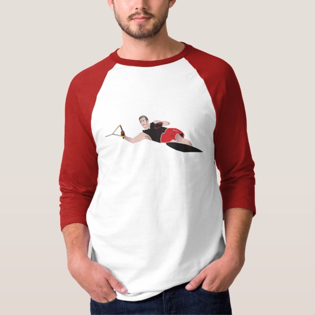 Slalom Waterskier Tee Shirt (Framsida)