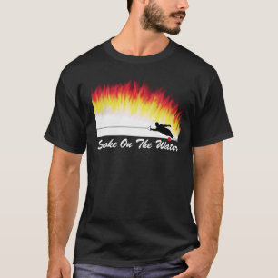 Slalomvatten skidar "röker T-tröja på för vatt Tee Shirt