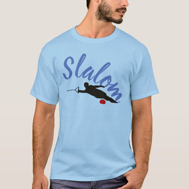 Slalomvatten skidar T-tröja Tee Shirt (Framsida)