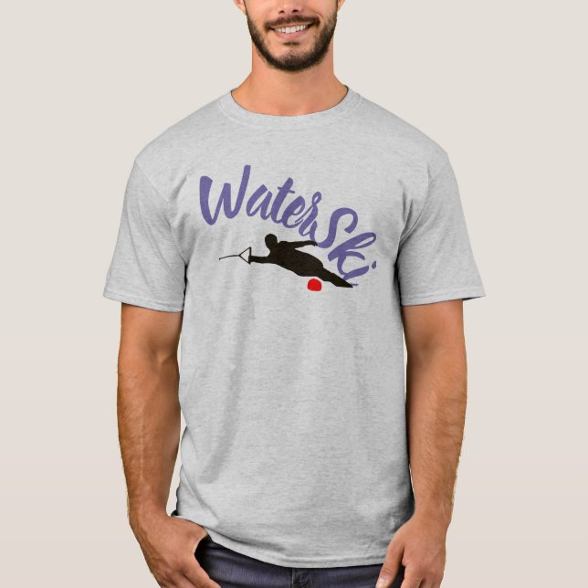 Slalomvatten skidar T-tröja Tee Shirt (Framsida)