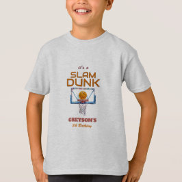 Slam Dunk Basket födelsedagsfirande för alla åldra T Shirt